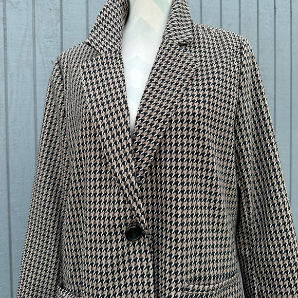 Sanctuary Taupe, Black and White Houndstooth Duster Coat - Picture 4 of 9